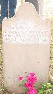 Tombstone of Hezekiah Robertson