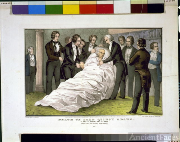 Death of John Quincy Adams at the U.S. Capitol Feby. 23d...