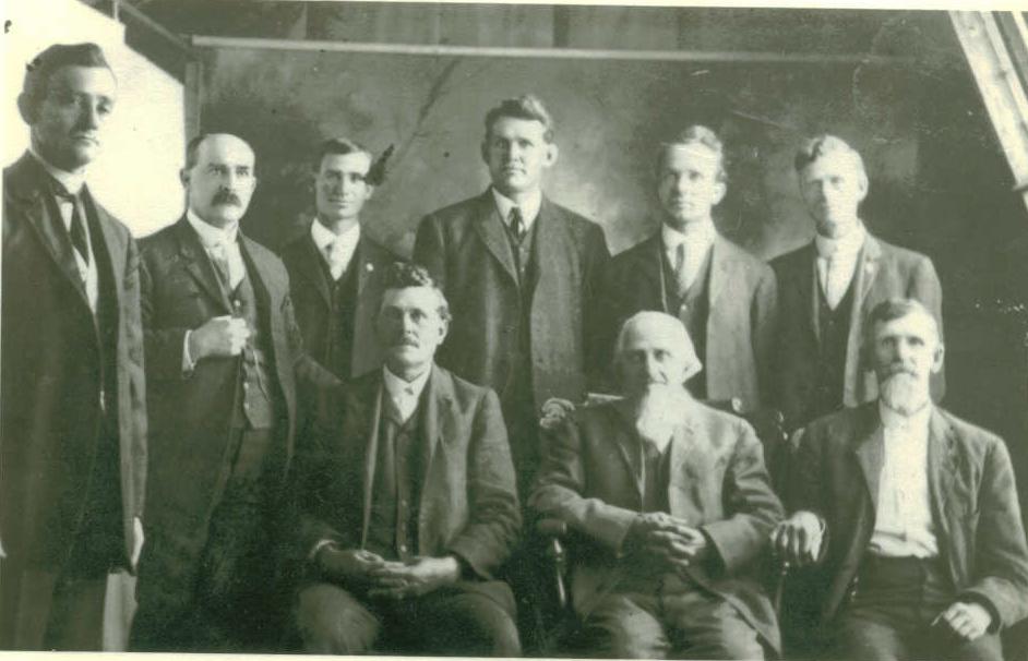 9 men of the Gray family, Tabor, Fremont, Iowa