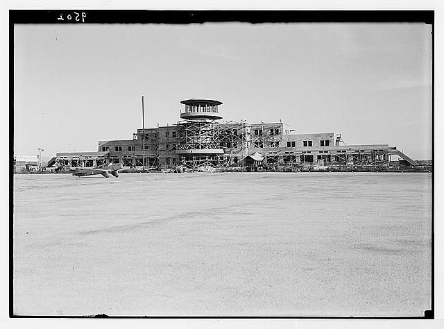 Lydda Airport. Airport building in construction