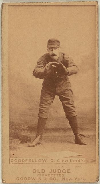 [Mike Goodfellow, Cleveland Blues, baseball card portrait]