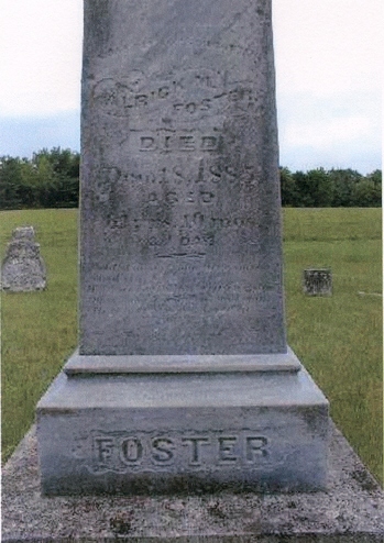 Alrick Mann Foster 1885 gravestone