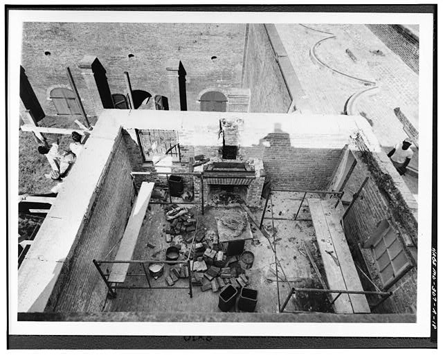 18. PERSPECTIVE VIEW INTO SECOND FLOOR, WEST ROOM (ROOF...