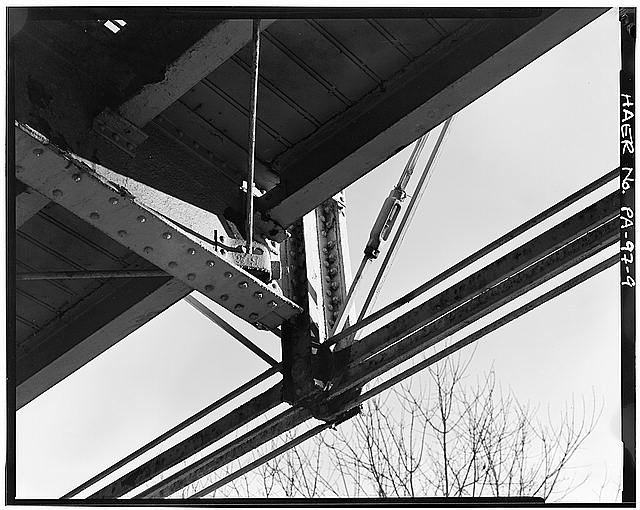 9. DETAIL VIEW OF LOWER JOINT VIEWED FROM UNDER DECK,...