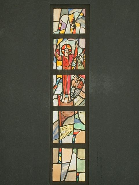 [Design drawing for stained glass window for Christ...