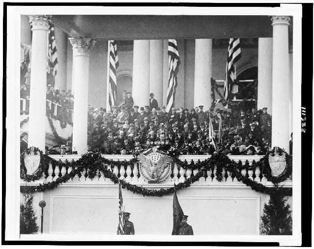 [Calvin Coolidge making speech at his inauguration]