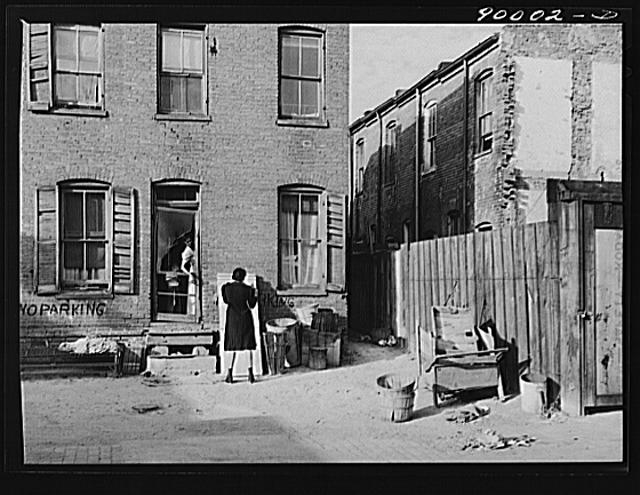 Negro slums. Alexander Court between K and L streets,...