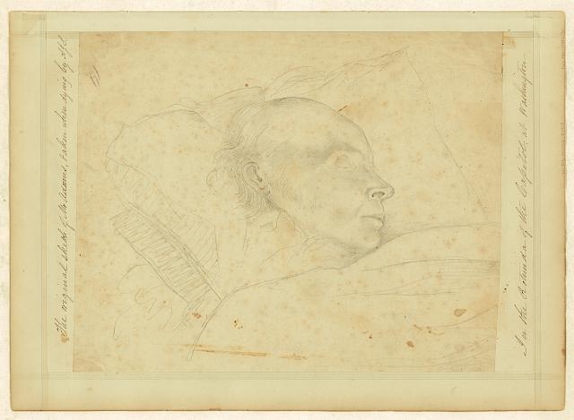 The original sketch of Mr. Adams, taken when dying by...