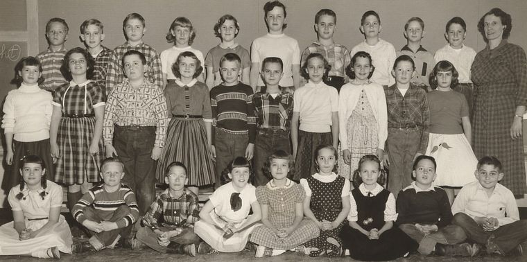 Garrison School class 4th/5th gr 1956-57, named