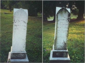 Headstones of Abram Y. & Catharine B. Lowman