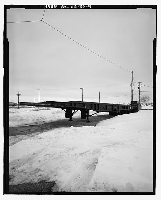 9. Ballistic missile trailer, perspective from left front...