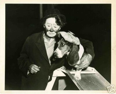 Otto Griebling and Bassett Hound