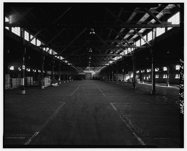 8. INTERIOR OF ONE BAY, BUILDING 807. - Oakland Army...