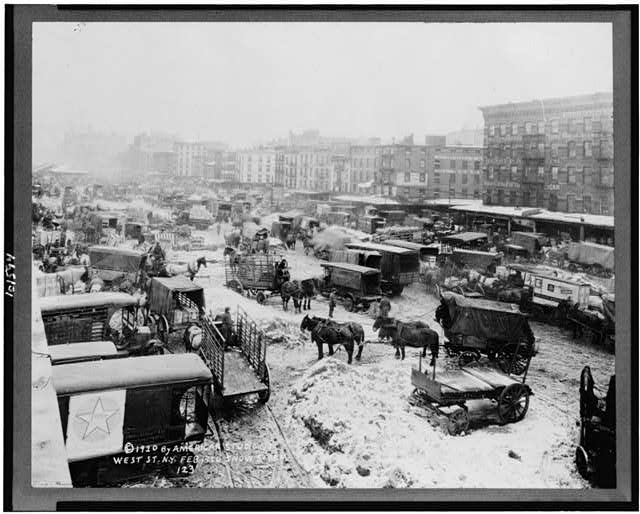 West St., N.Y. Feb 1920 snow storm