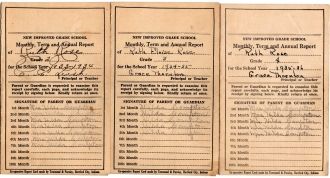Ruth Eloise Rose report cards