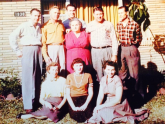Gene with mother and siblings