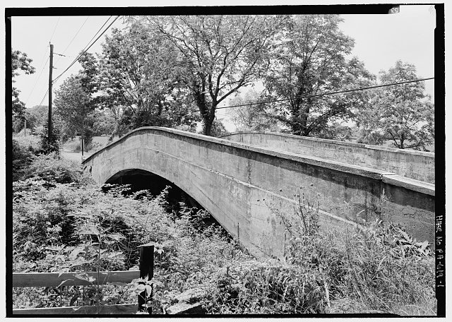 1. PERSPECTIVE W OF SPANDREL. - Morris Run Bridge,...