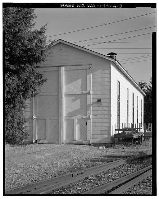 3. CLOSER VIEW OF NORTH SIDE - Fort Lewis, Locomotive...