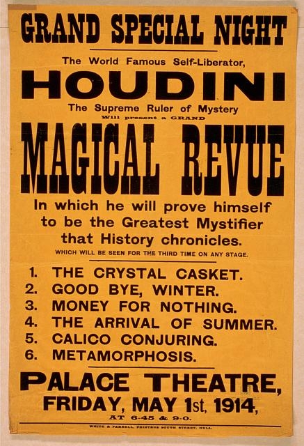 The world famous self-liberator, Houdini the supreme...