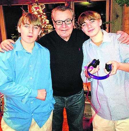Milos Forman with his twin boys.