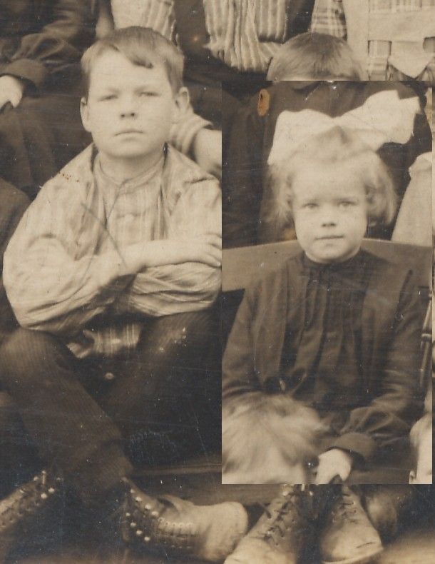 Bill and Myra Campbell, schoolchildren