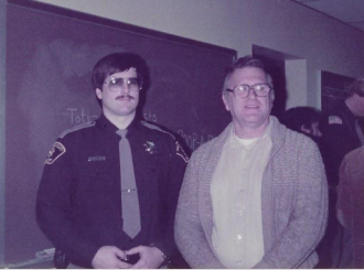 My dad and I at my graduation from the Sheriff's Dept Police Academy 