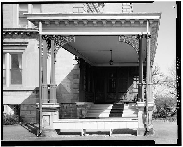6. Detail view of porte cochere, looking N. (Ceronie) -...