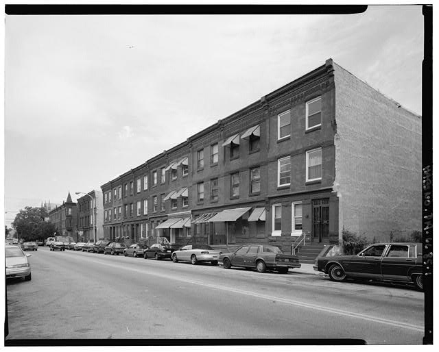 3/4 view, looking northwest from 16th Street - 1600 Block...