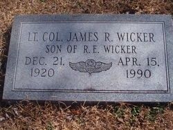 Lt. Col. James R Wicker gravesite