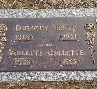 Doorthy Heldt and Violette Collette Gravesite