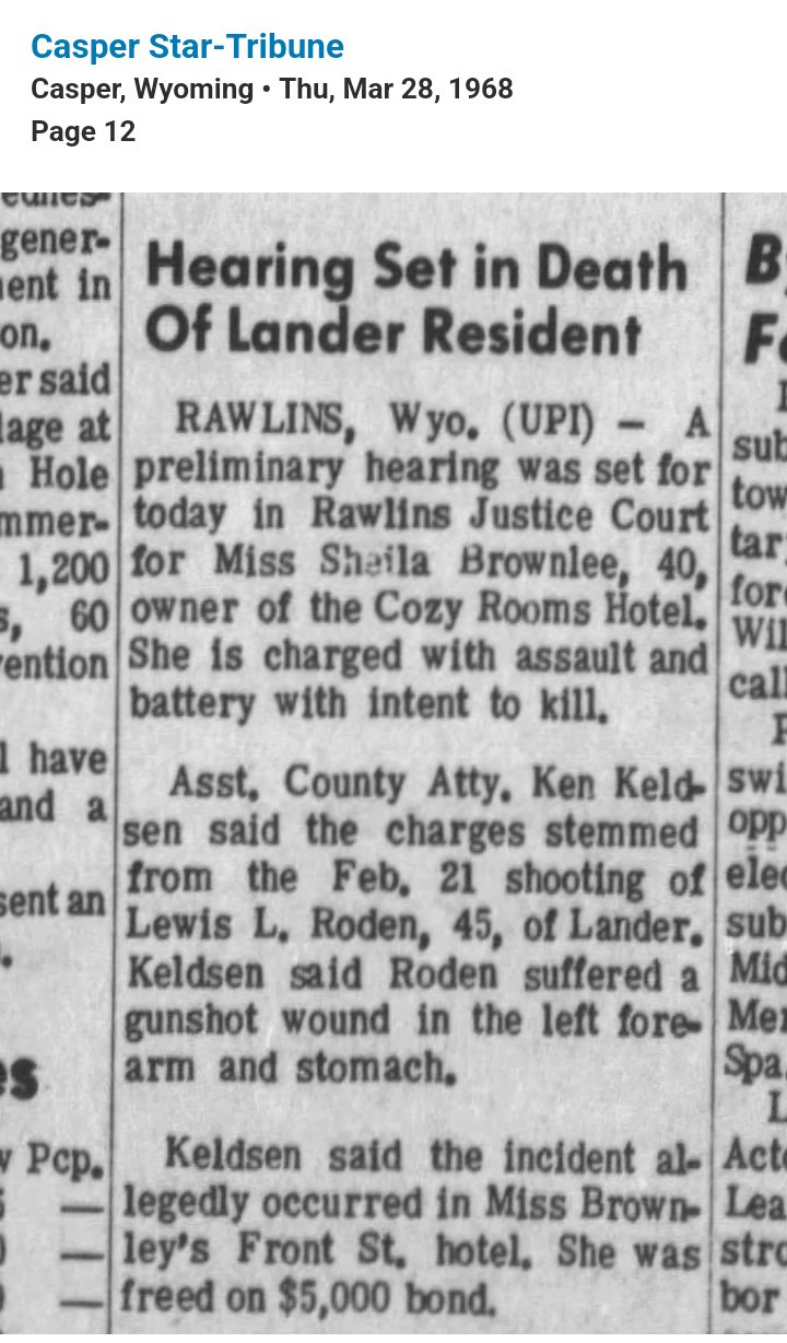 Dorothy Brown Boggs charged in killing of man at the Cozy Room hotel aka brothel owned by her under they name Sheila Brownlee