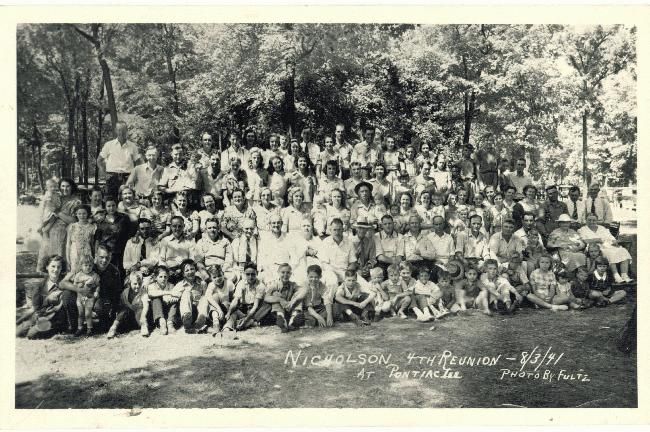 1941 Pontiac, IL Nicholson Reunion