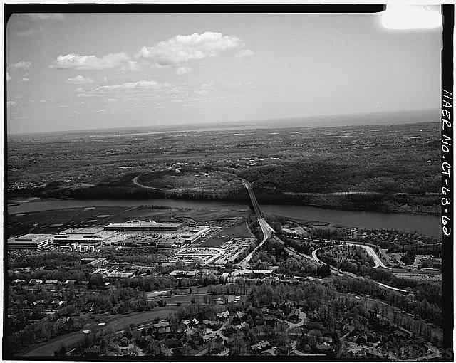 62. AERIAL VIEW OF HOUSATONIC RIVER BRIDGE AND VICINITY,...