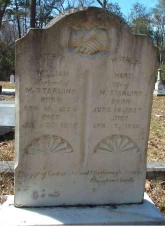 William and Mary Cowart Starling Grave