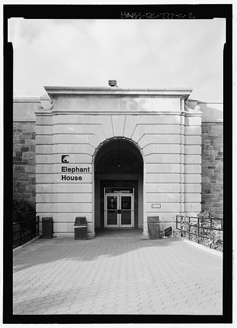 North elevation of west entrance loggia - National...