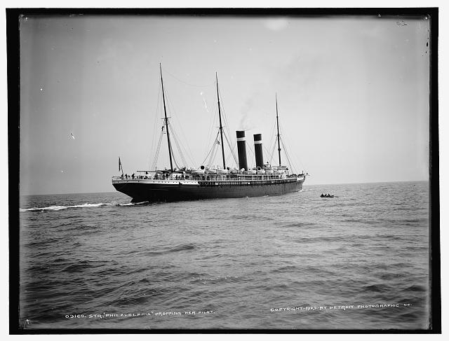 Str. Philadelphia dropping her pilot