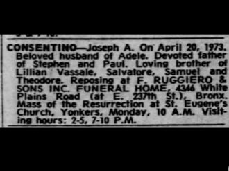 Joseph Consentino Obituary 