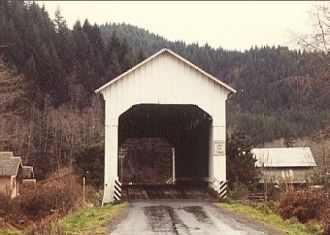 Lake Creek Covered Bridge, Oregon 1981