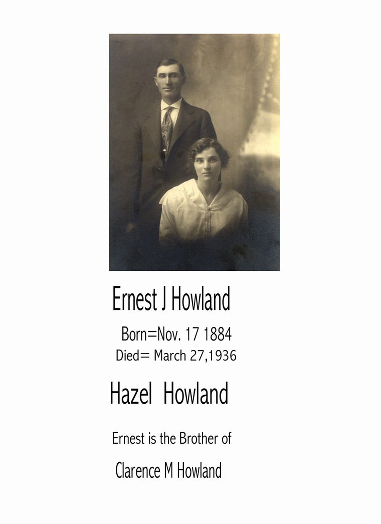 Ernest Howland & Hazel shoop