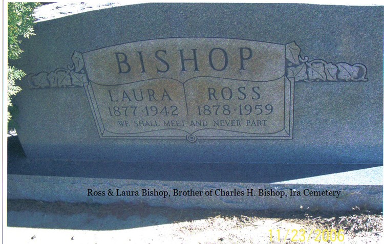 Ross and Laura Bishop's gravemarker 