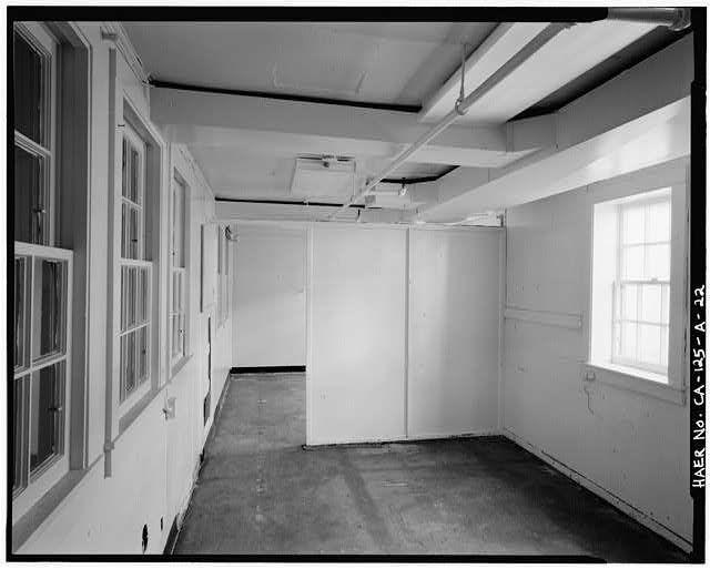 22. DETAIL INTERIOR VIEW OF OFFICE, SHOWING ORIGINAL SASH...