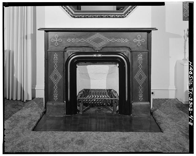 8. FIRST FLOOR, FRONT ROOM, EAST WALL, DETAIL OF SLATE...