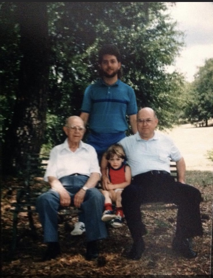 John Campbell Collins and son, grandson and great grandson. 