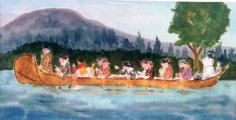 Hudson's Bay Company Directors in a Canoe