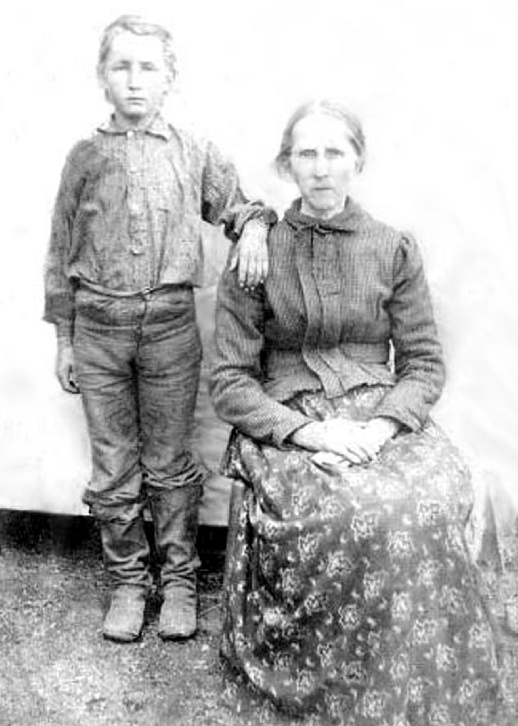 Elizabeth Jane Burke and her son Samuel Henry Harrison Cook