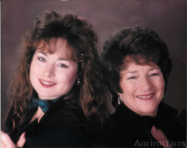 Mother-Daughter "Glamour Shot" from the 1990's Kristine Elizabeth Smith & Michelle Elizabeth Johnson Smith