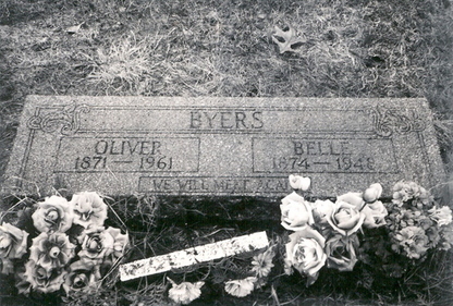 Oliver E. Byers & sister Belle S. Byers gravestone
