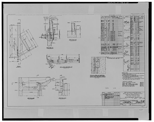30. SPILLWAY BUCKET SLAB: REINFORCEMENT DETAILS NO. 4....