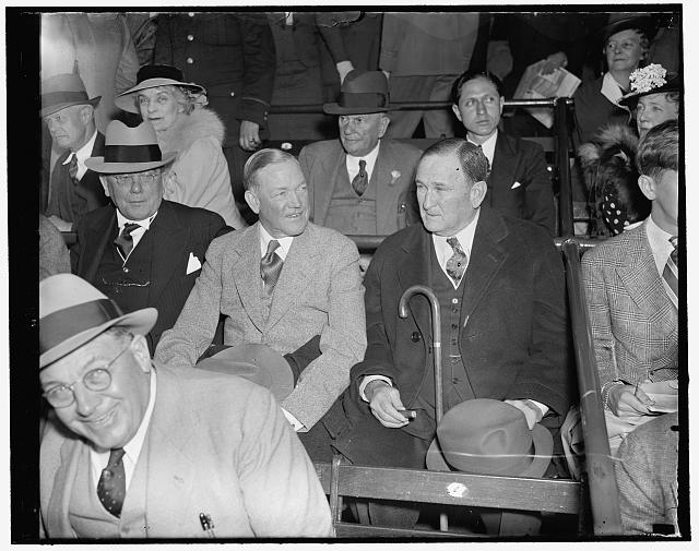 Party Leaders enjoy opening game. Washington, D.C., April...