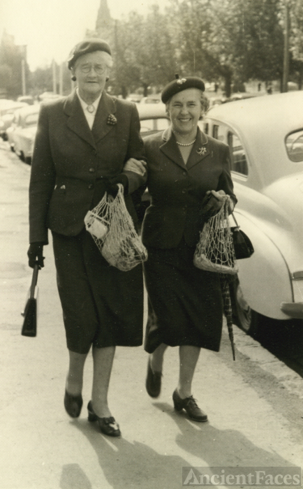 Audrey Carnegie and Betty Nicholls, 1957